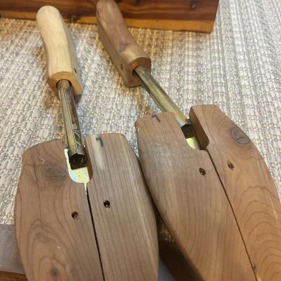 Vintage BUNDLE OF 3 Florsheim & Wooden Shoe Tree Mold 3 Pair Size 7 And … - Picture 7 of 9